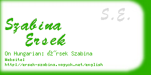 szabina ersek business card